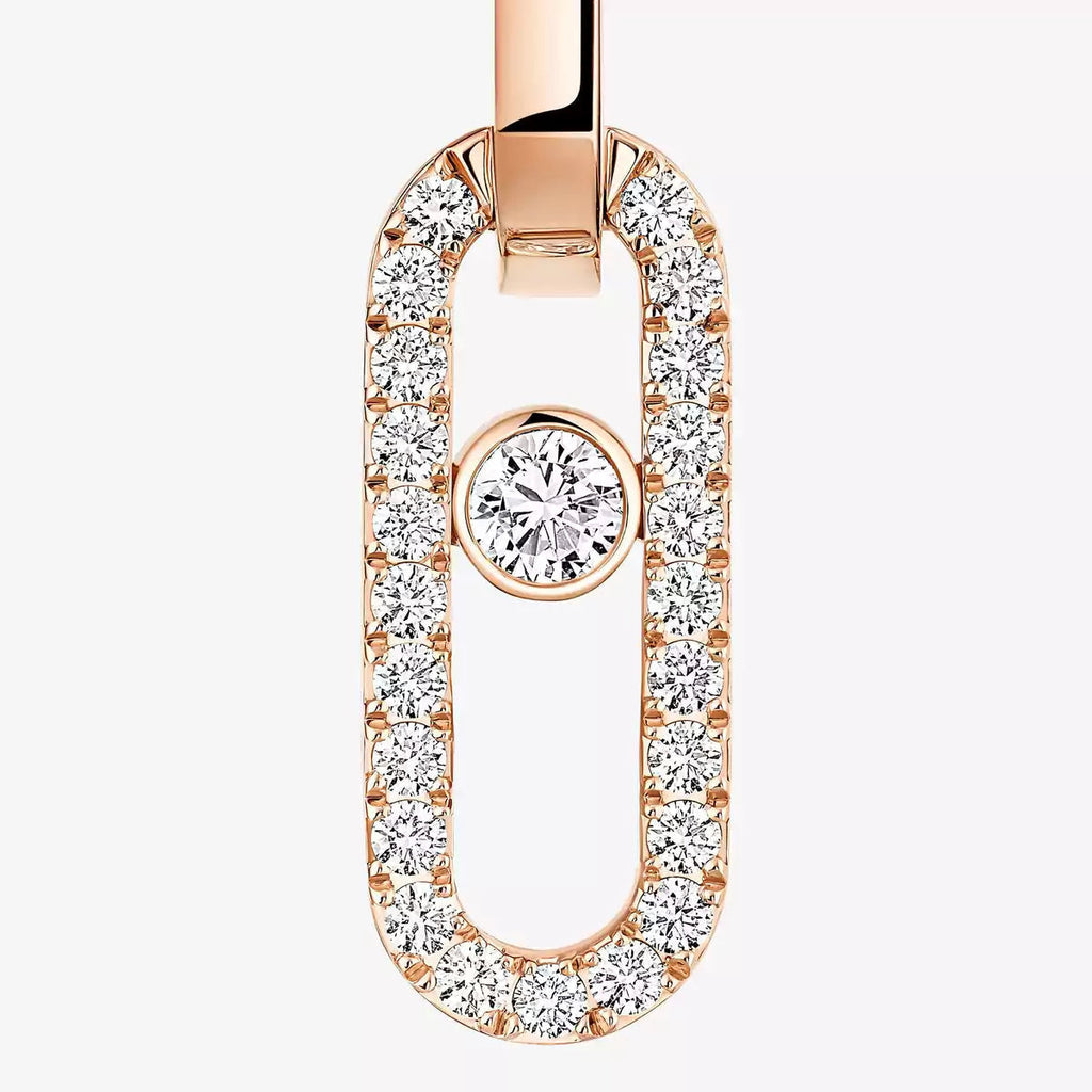 [Clover Jewelry]Move Link Diamond Earrings