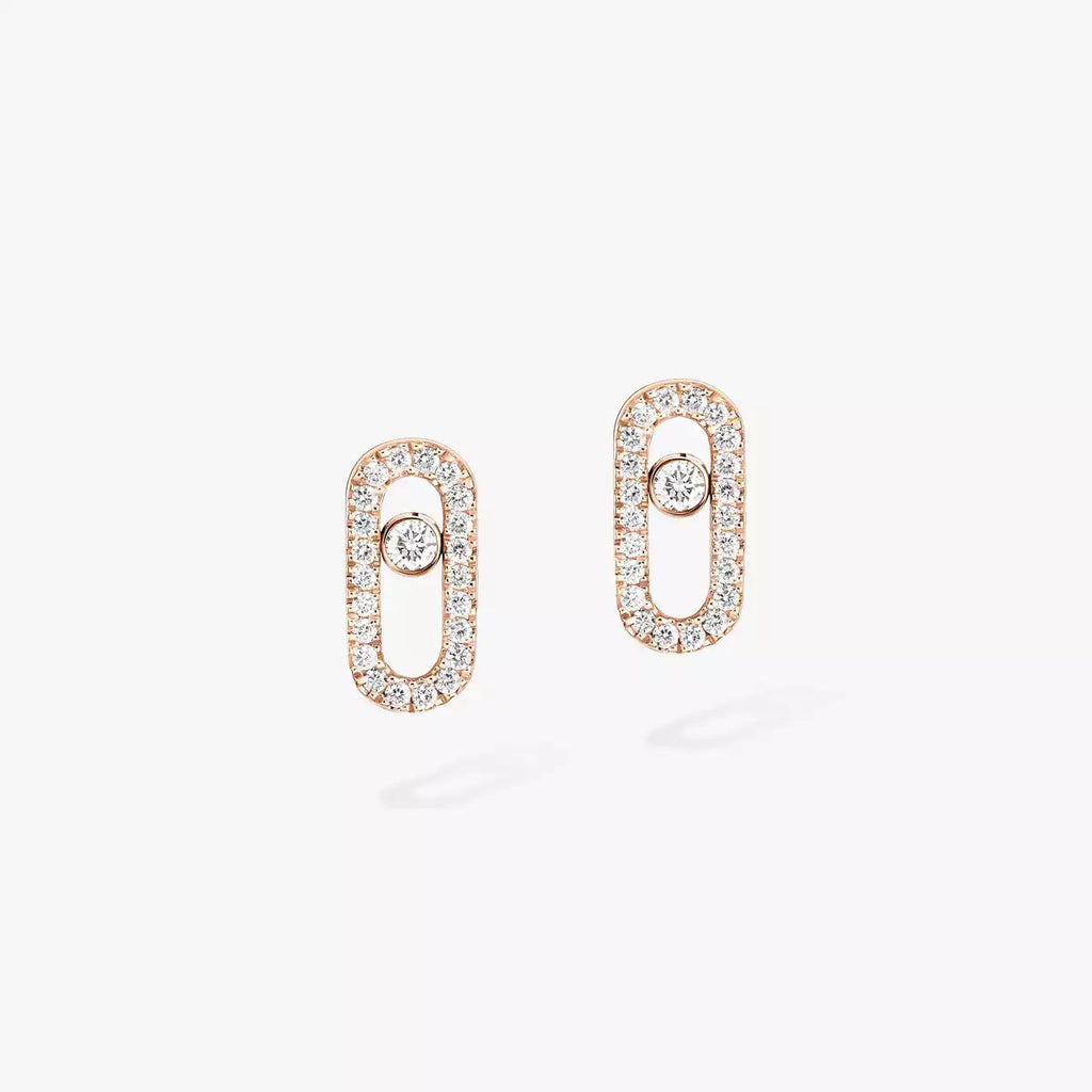 [Clover Jewelry]Move Uno Diamond Earrings