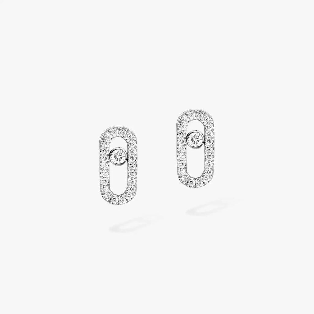 [Clover Jewelry]Move Uno Diamond Earrings