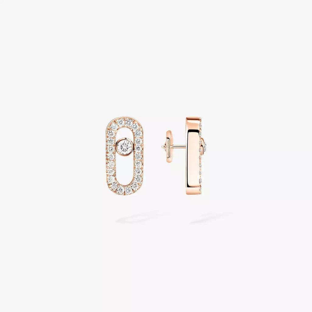 [Clover Jewelry]Move Uno Diamond Earrings