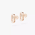 [Clover Jewelry]Move Uno Diamond Stud Earrings