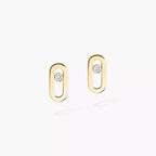 [Clover Jewelry]Move Uno Diamond Stud Earrings