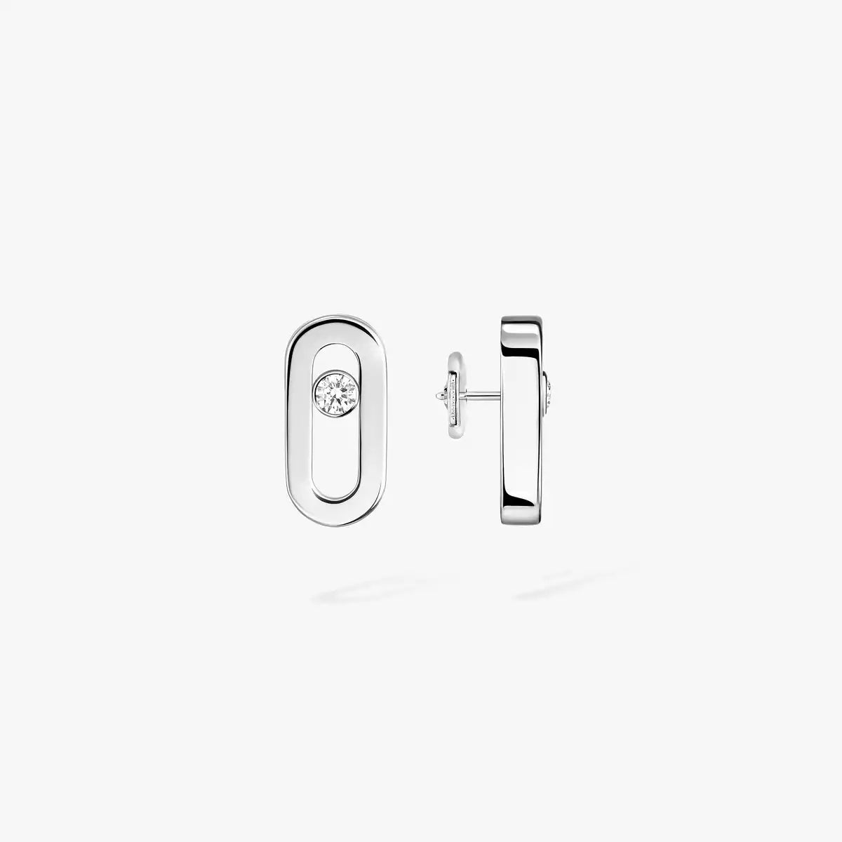 [Clover Jewelry]Move Uno Diamond Stud Earrings