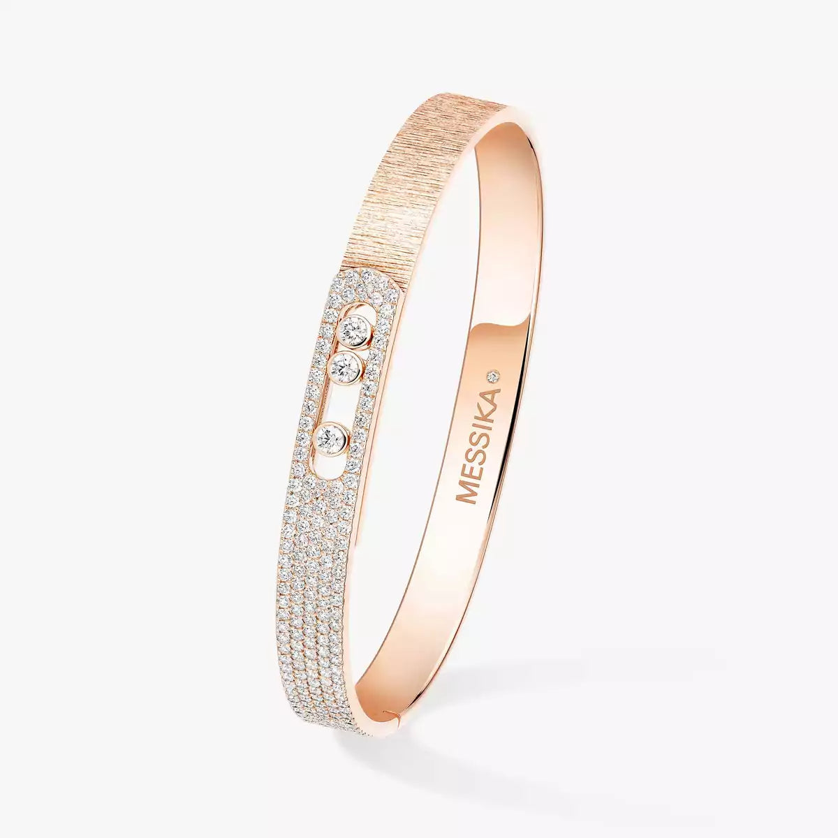[Clover Jewelry]Move Noa Ciselé half pavé bangle