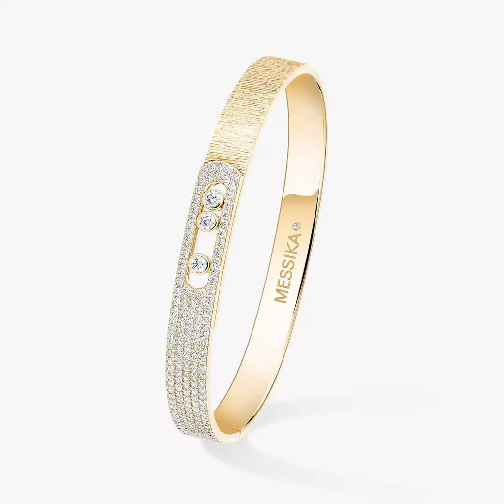 [Clover Jewelry]Move Noa Ciselé half pavé bangle