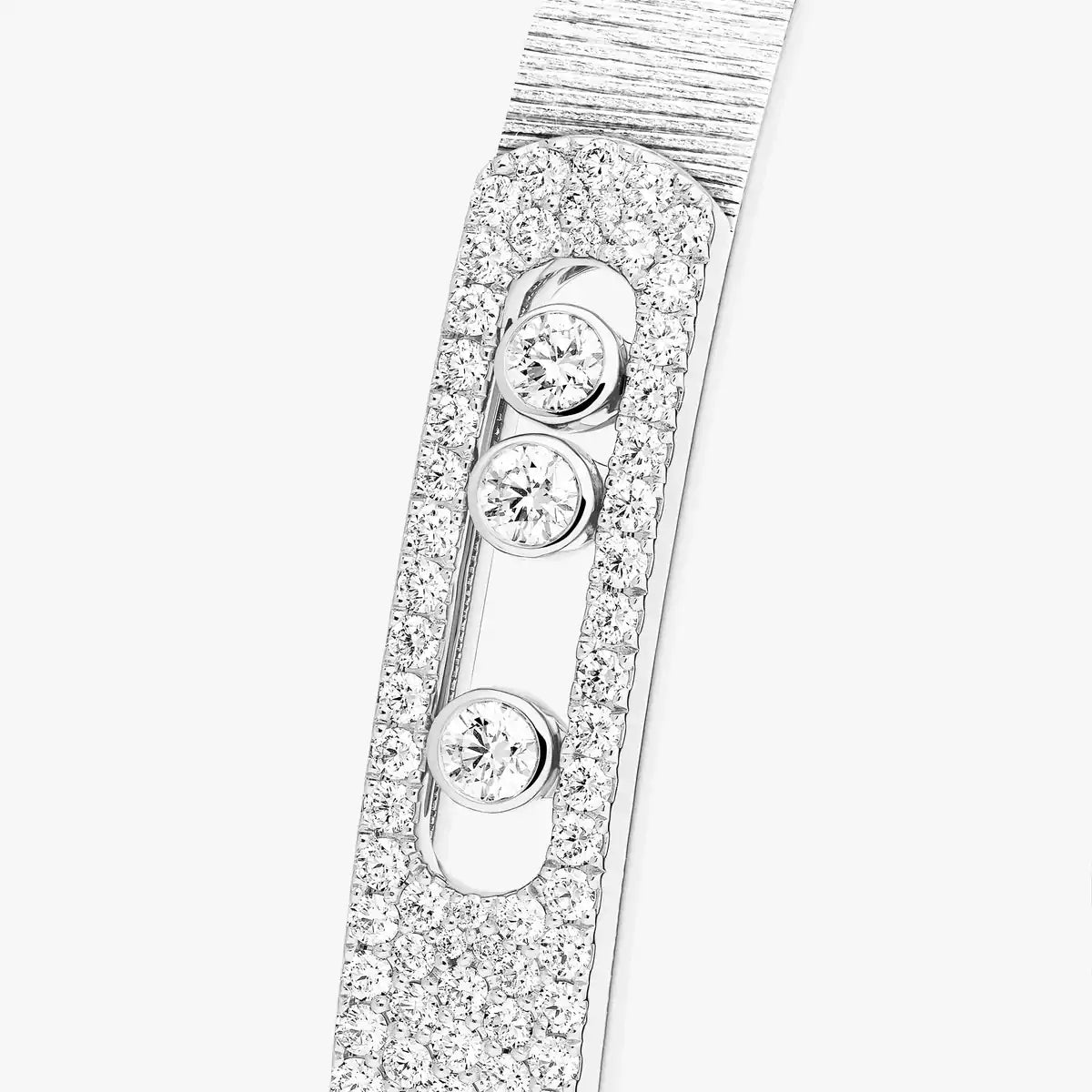 [Clover Jewelry]Move Noa Ciselé half pavé bangle