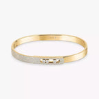 [Clover Jewelry]Move Noa Rose Gold Pavé Diamond Bangle Bracelet