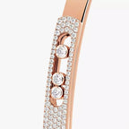 [Clover Jewelry]Move Noa Rose Gold Pavé Diamond Bangle Bracelet