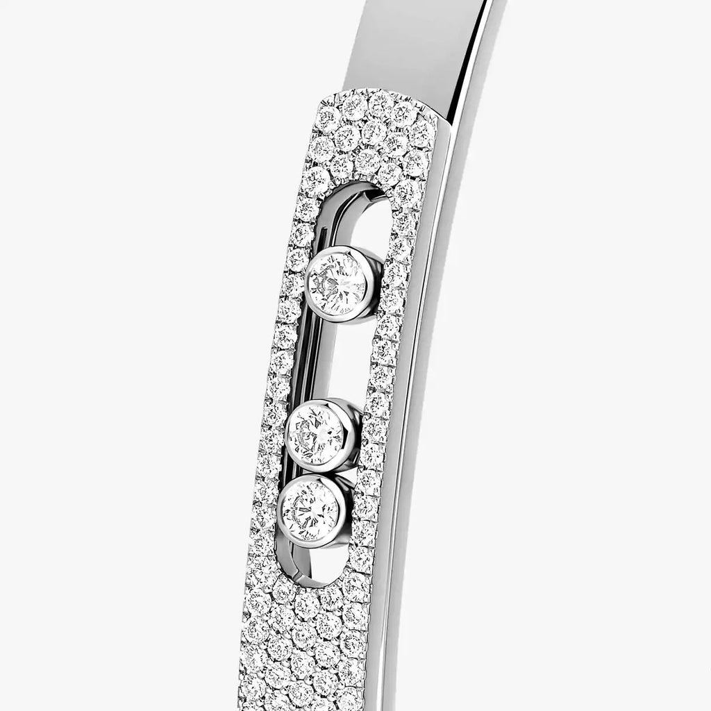 [Clover Jewelry]Move Noa Rose Gold Pavé Diamond Bangle Bracelet