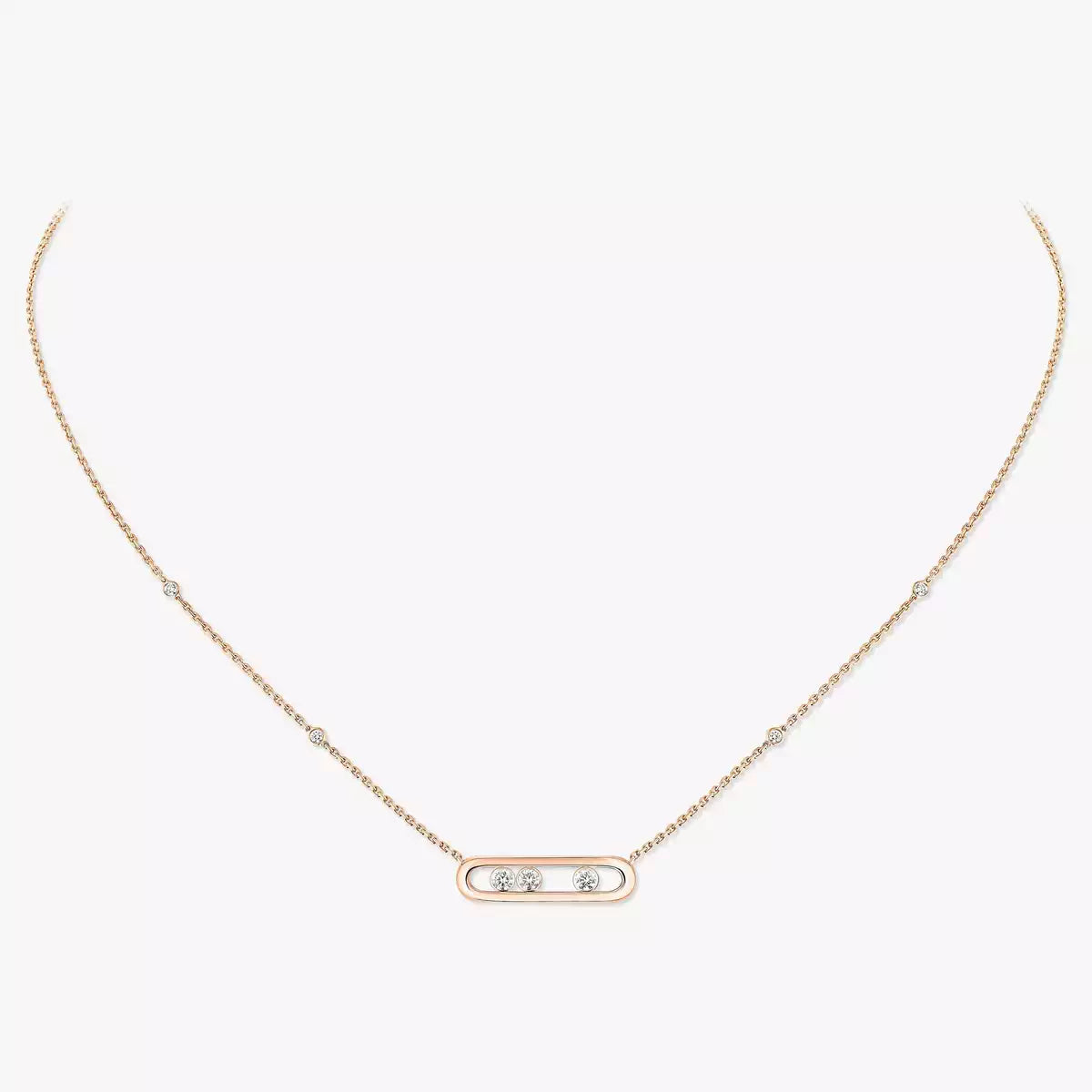 [Clover Jewelry] Baby Move Gold Diamond Necklace