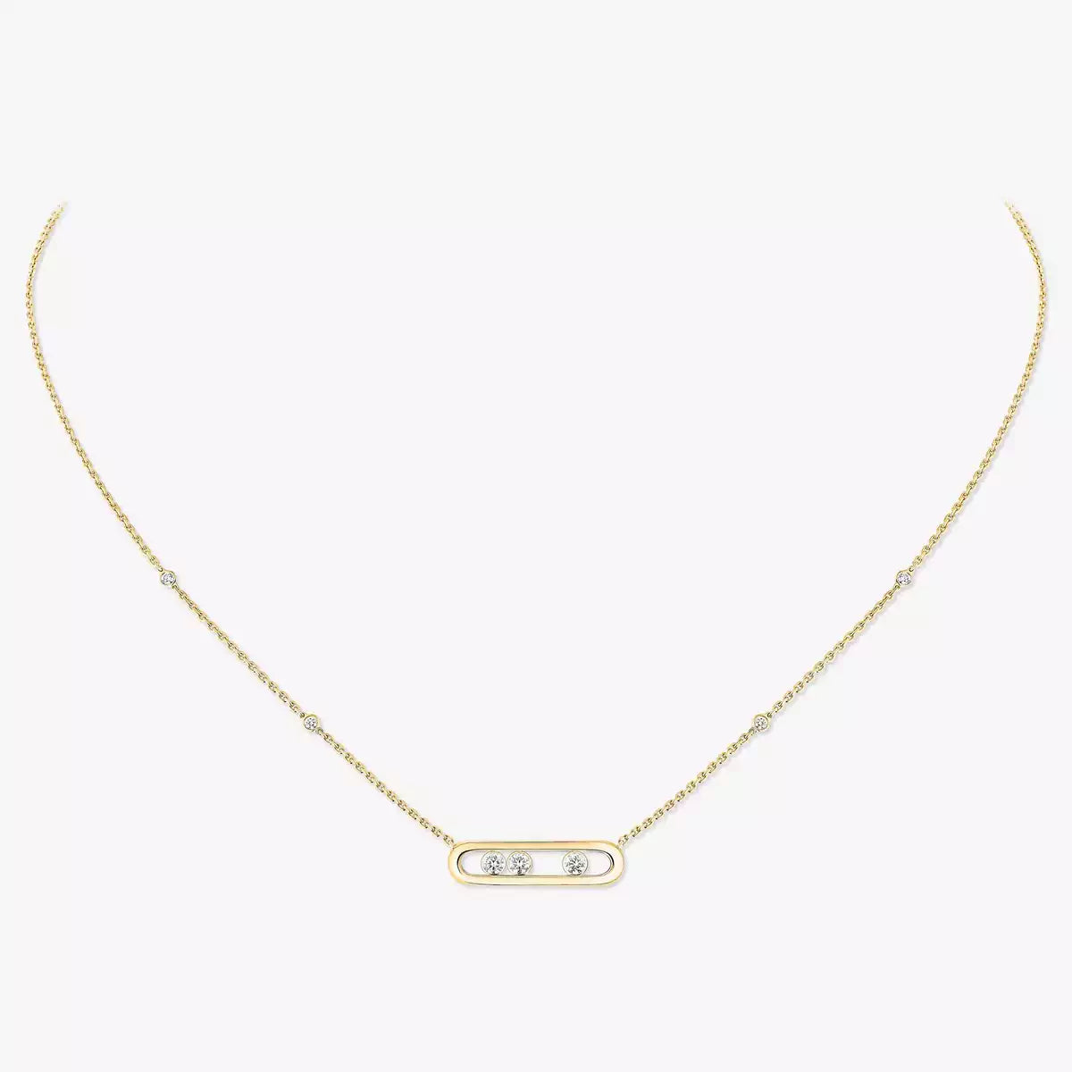 [Clover Jewelry] Baby Move Gold Diamond Necklace