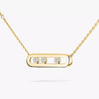 [Clover Jewelry] Baby Move Gold Diamond Necklace