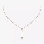 [Clover Jewelry]Gold Diamond Tie Necklace