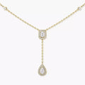 [Clover Jewelry]Gold Diamond Tie Necklace