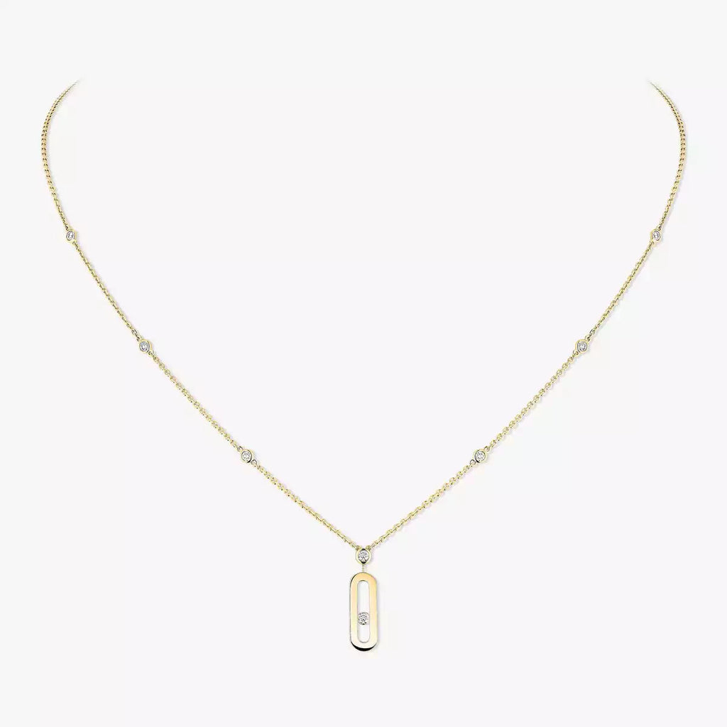 [Clover Jewelry] Move Uno Gold Diamond Long Necklace