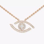 [Clover Jewelry]Pave_ Diamond Necklace Lucky Eye