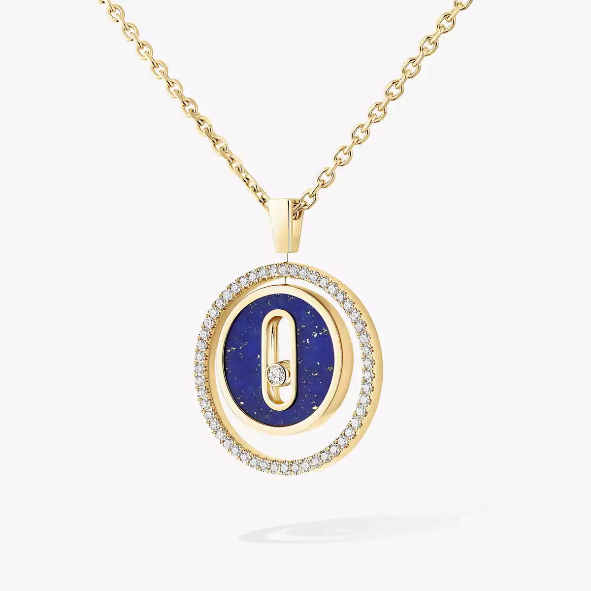 [Clover Jewelry]Lucky Move Diamond Necklace in Rose Gold and White Mother-of-Pearl