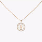 [Clover Jewelry]Lucky Move Diamond Necklace in Rose Gold and White Mother-of-Pearl