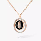 [Clover Jewelry]Lucky Move Diamond Necklace in Rose Gold and White Mother-of-Pearl