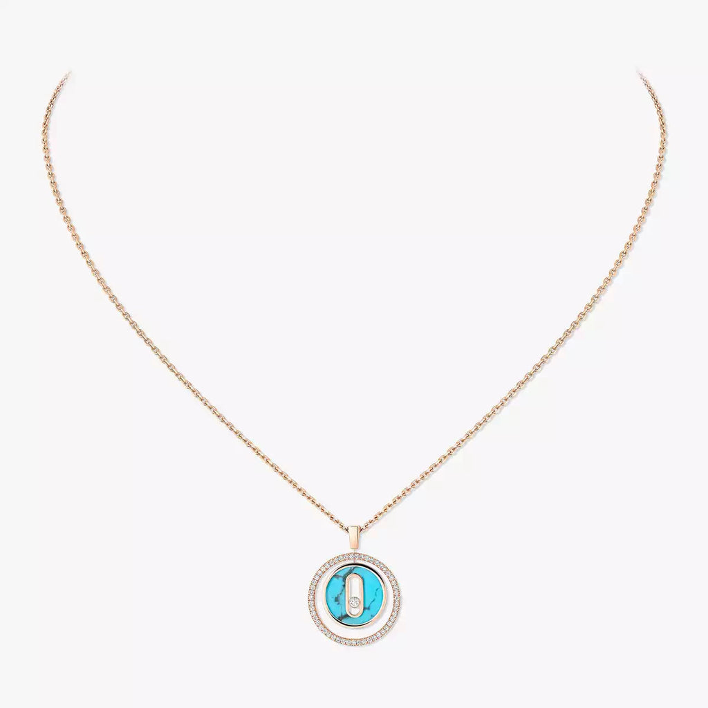 [Clover Jewelry]Lucky Move Diamond Necklace in Rose Gold and White Mother-of-Pearl