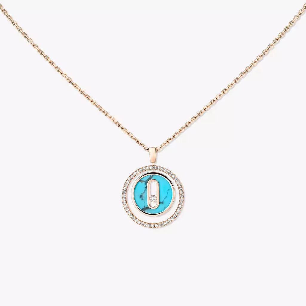 [Clover Jewelry]Lucky Move Diamond Necklace in Rose Gold and White Mother-of-Pearl