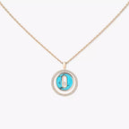 [Clover Jewelry]Lucky Move Diamond Necklace in Rose Gold and White Mother-of-Pearl