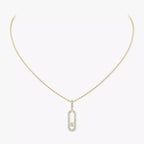 [Clover Jewelry]Move Uno Diamond Necklace in Rose Gold
