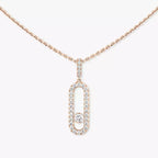 [Clover Jewelry]Move Uno Diamond Necklace in Rose Gold