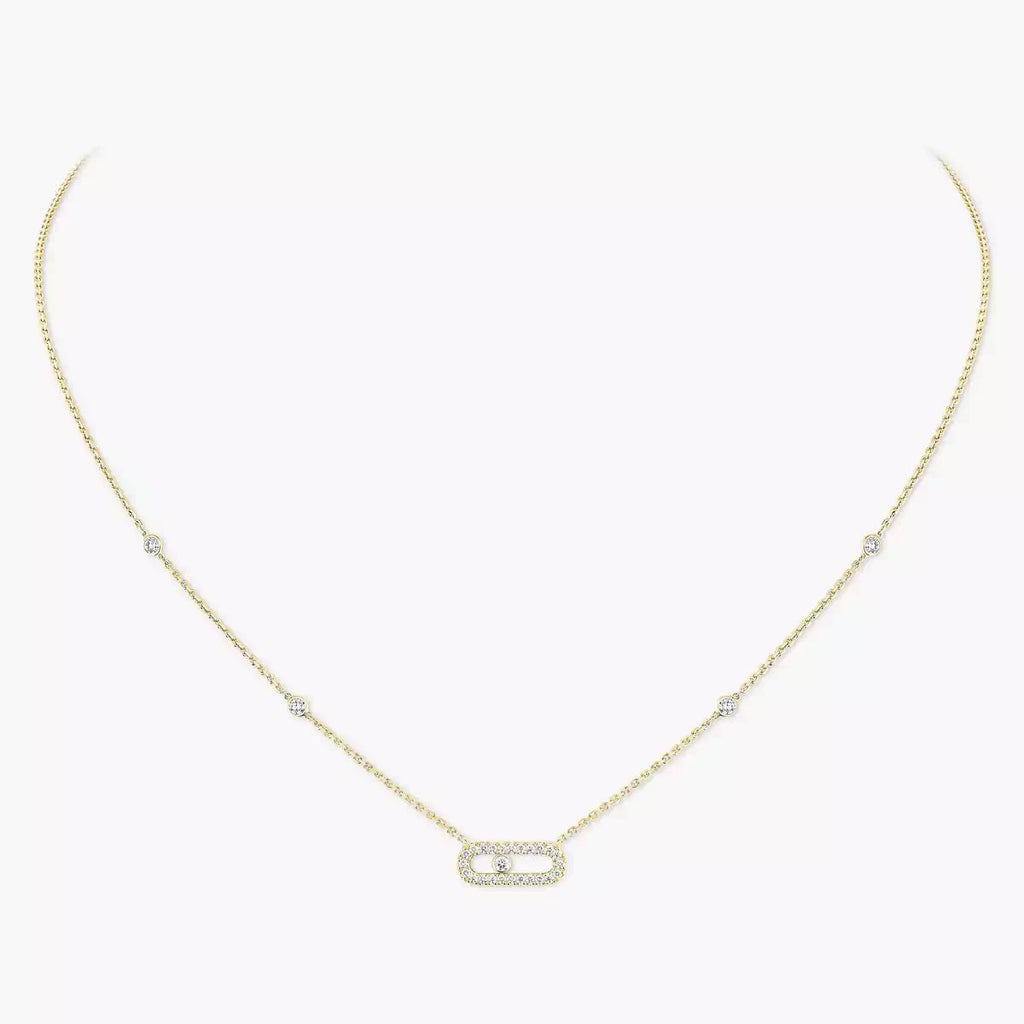 [Clover Jewelry]Diamond Necklace Move Uno
