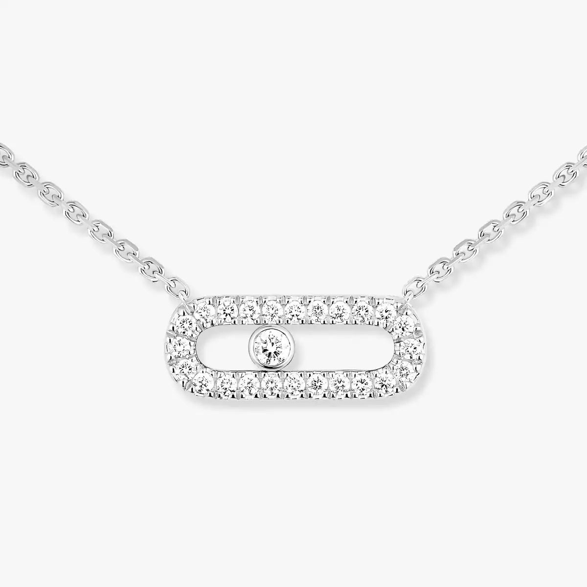 [Clover Jewelry]Diamond Necklace Move Uno