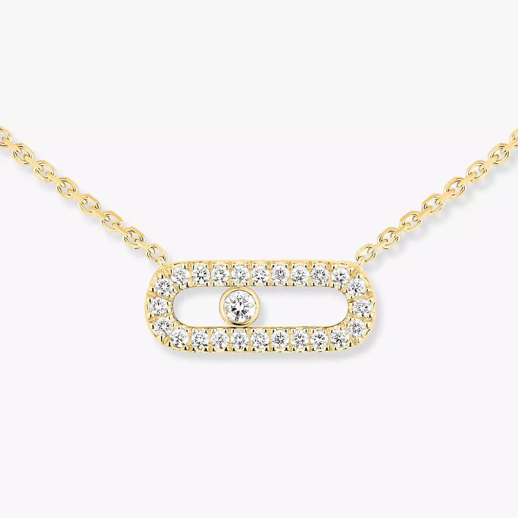 [Clover Jewelry]Diamond Necklace Move Uno