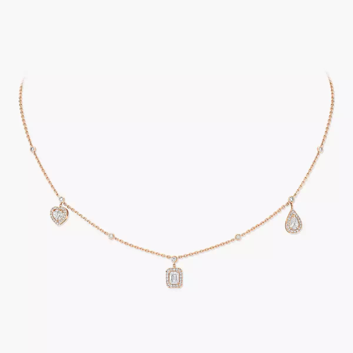 [Clover Jewelry]My Twin Diamond Necklace in Silver