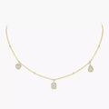 [Clover Jewelry]My Twin Diamond Necklace in Silver