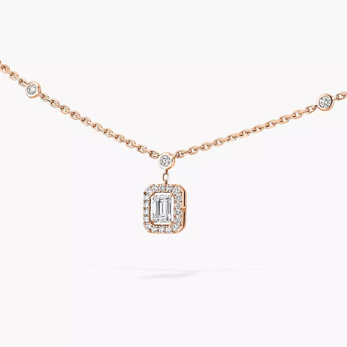[Clover Jewelry]My Twin Diamond Necklace in Silver