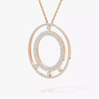 [Clover Jewelry]Move Romane Long Pave_-Set Diamond Necklace