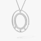 [Clover Jewelry]Move Romane Long Pave_-Set Diamond Necklace