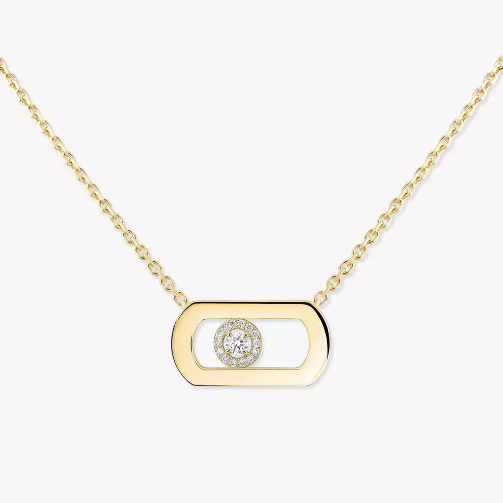 [Clover Jewelry]So Move Diamond Necklace in Gold