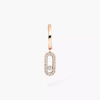 [Clover Jewelry]Move Uno Single Diamond Hoop Earring
