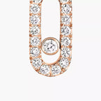 [Clover Jewelry]Move Uno Single Diamond Hoop Earring