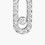 [Clover Jewelry]Move Uno Single Diamond Hoop Earring