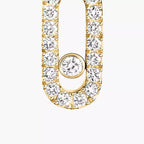 [Clover Jewelry]Move Uno Single Diamond Hoop Earring