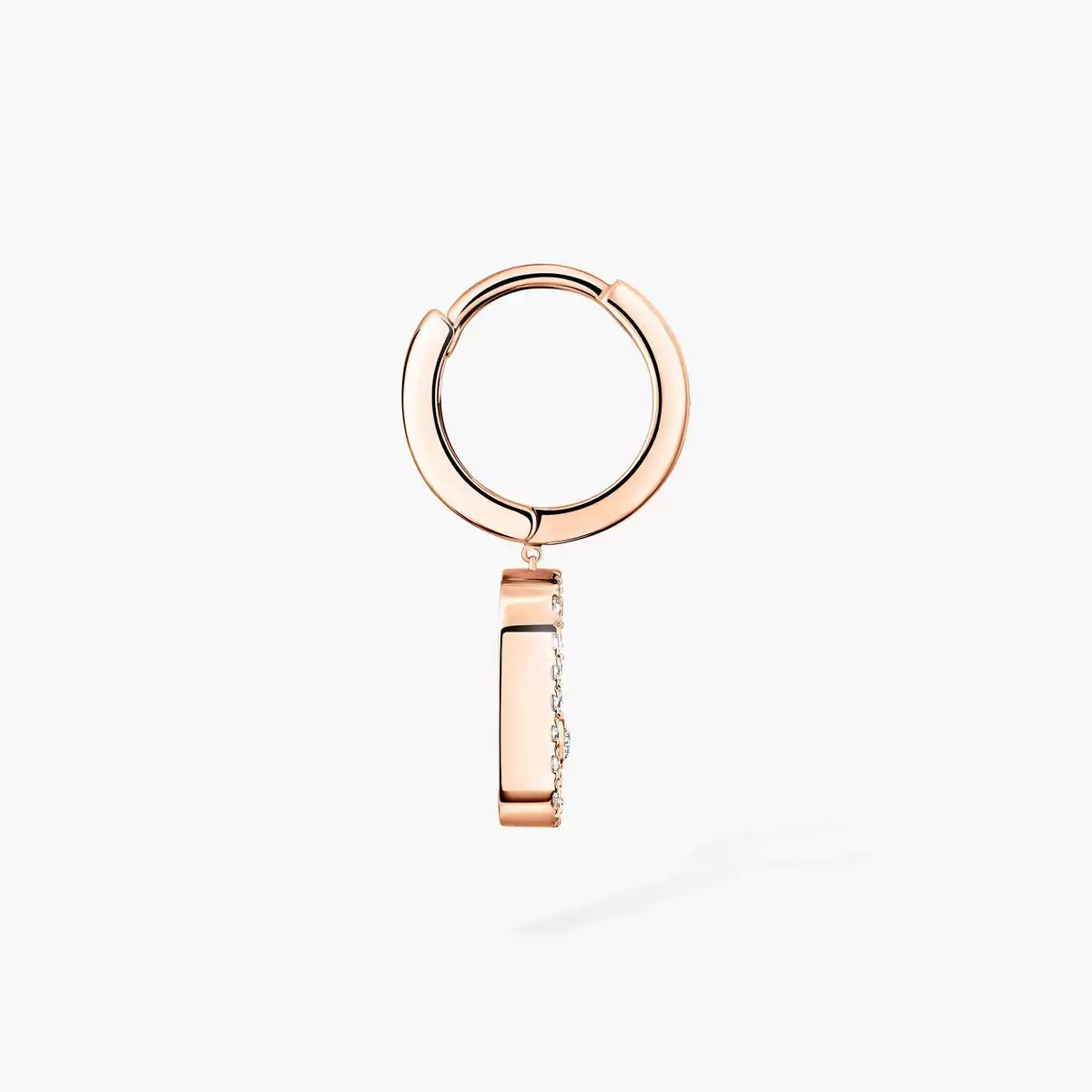 [Clover Jewelry]Move Uno Single Diamond Hoop Earring