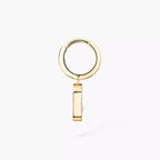 [Clover Jewelry]Move Uno Single Diamond Hoop Earring