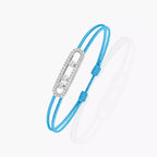 [Clover Jewelry]Messika Care(s) pink cord pavé bracelet