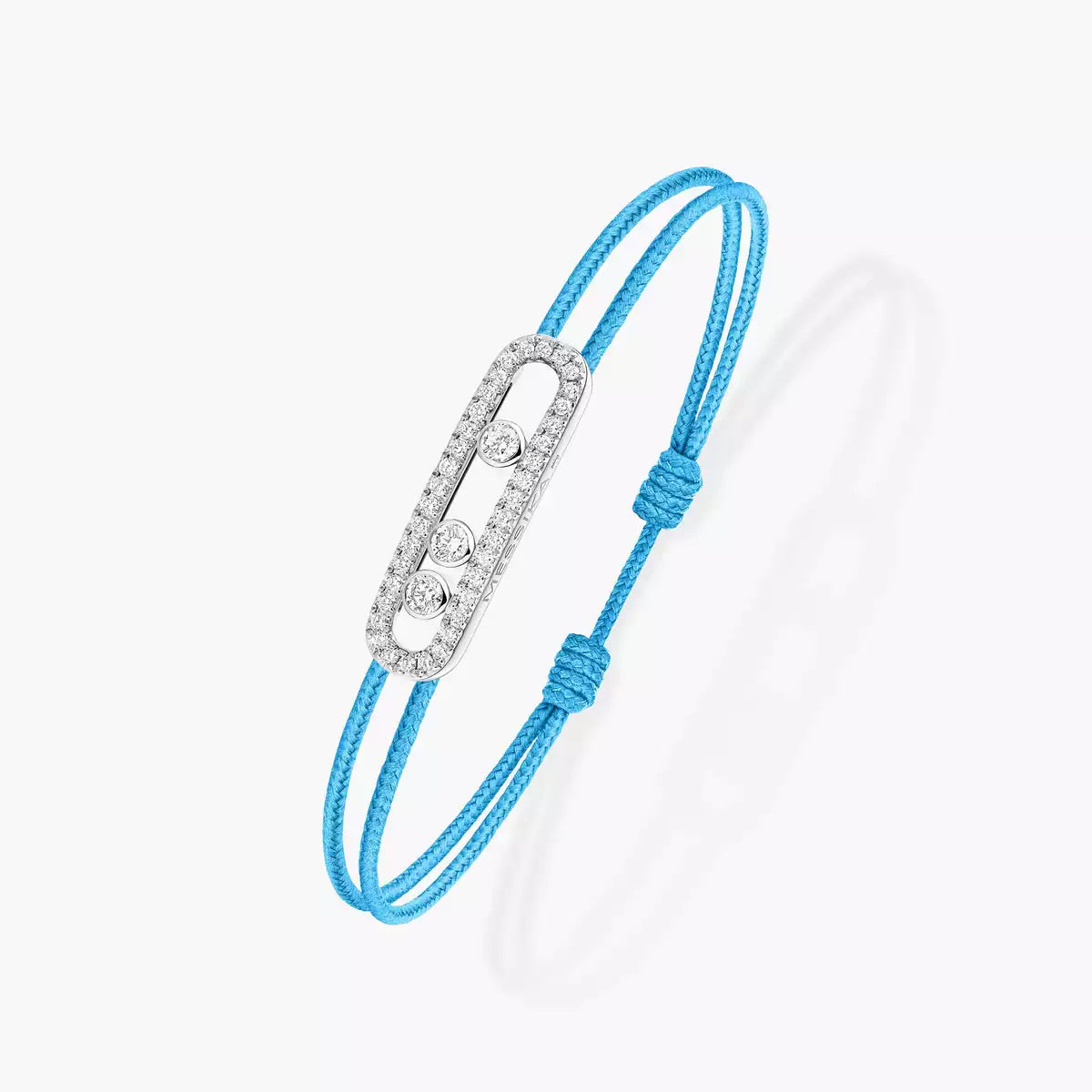 [Clover Jewelry]Messika Care(s) pink cord pavé bracelet