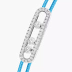 [Clover Jewelry]Messika Care(s) pink cord pavé bracelet