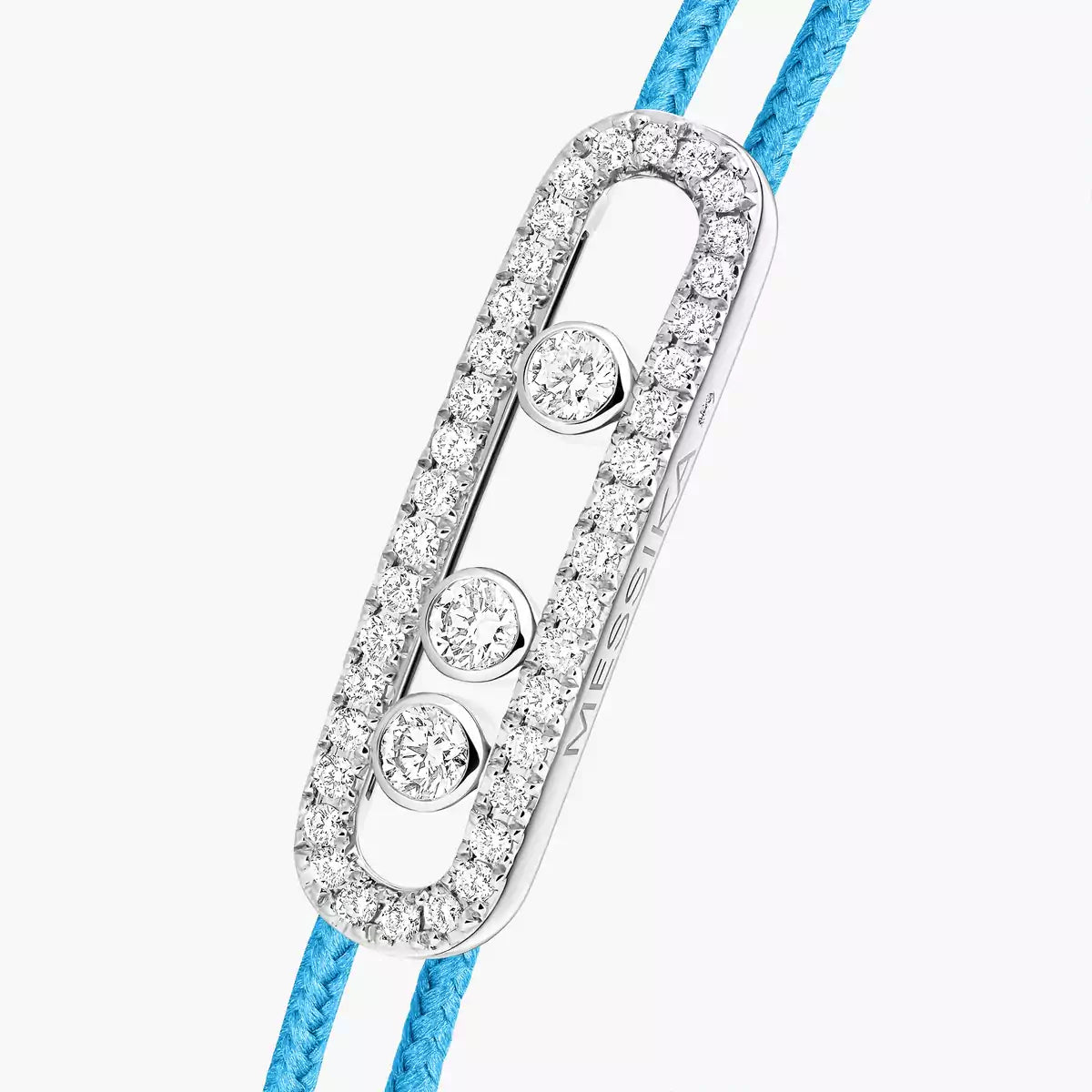 [Clover Jewelry]Messika Care(s) pink cord pavé bracelet
