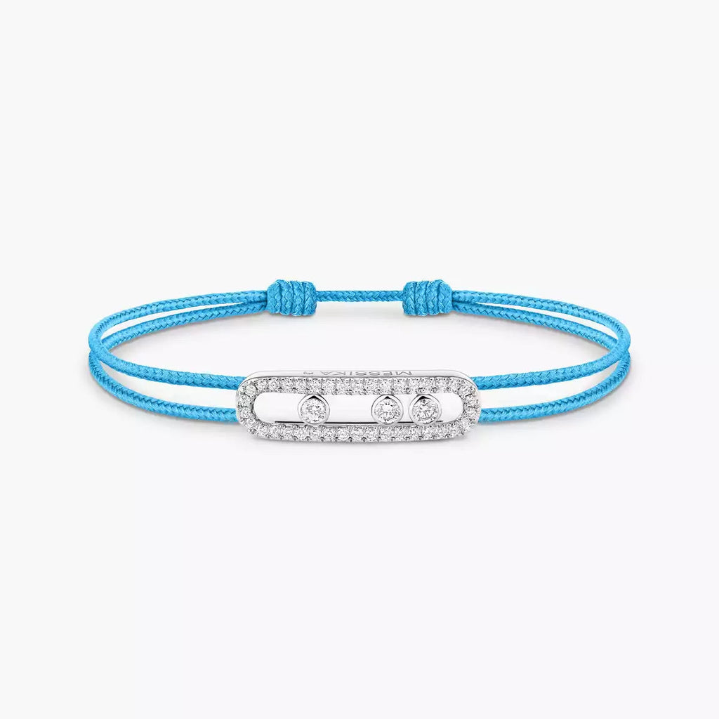 [Clover Jewelry]Messika Care(s) pink cord pavé bracelet