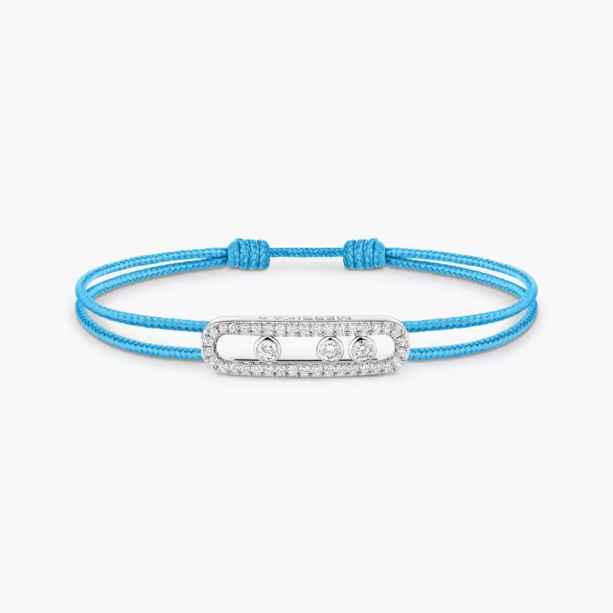 [Clover Jewelry]Messika Care(s) pink cord pavé bracelet