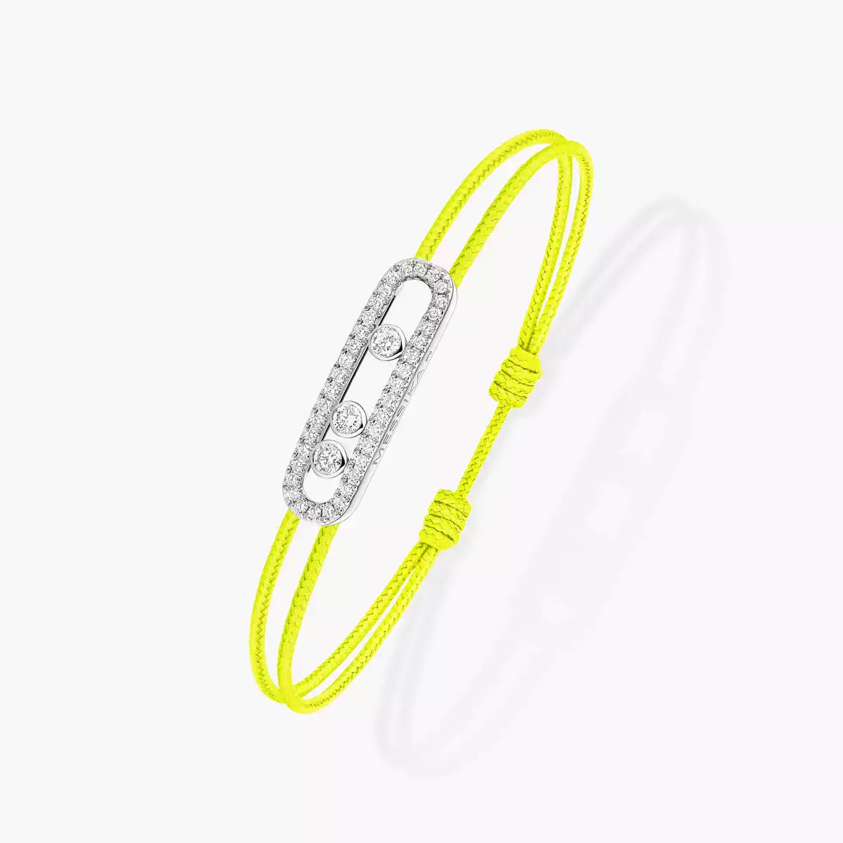 [Clover Jewelry]Messika Care(s) pink cord pavé bracelet